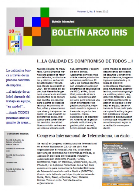 Publicación 'Boletín Arco Iris No. 3  '